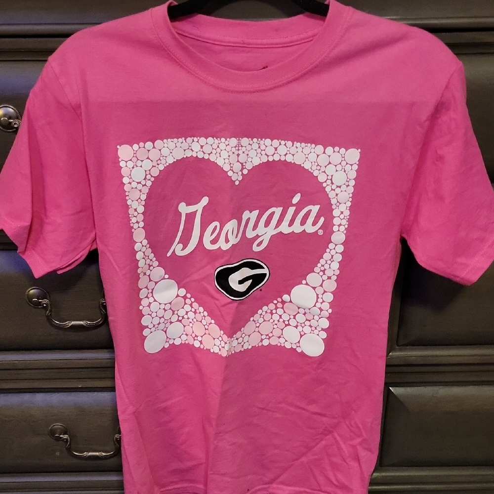 Hanes Pink Georgia Women's Short Sleeve Tee